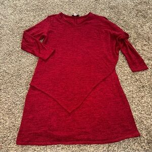 Chic Asymmetrical Red Dress